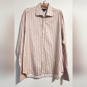 John Bartlett Pink Striped Button down Shirt
